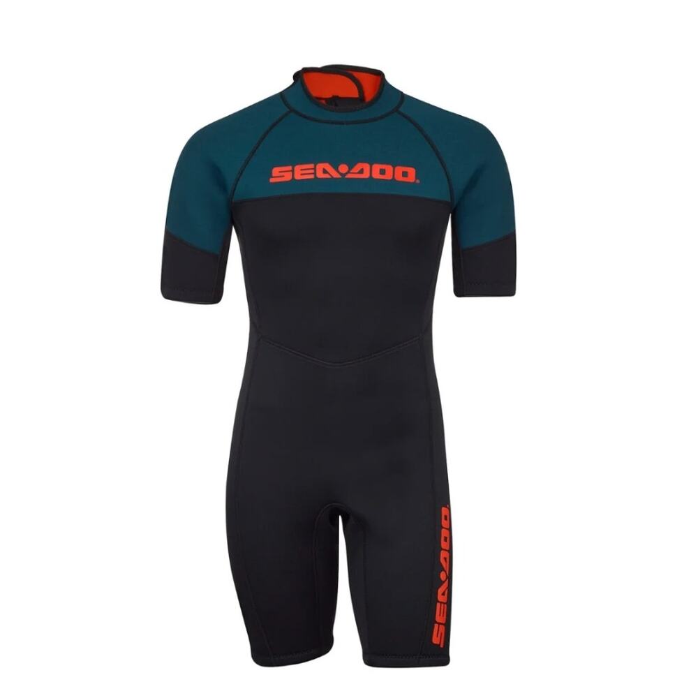 NWT SeaDoo Men’s Escape Shorty Wetsuit 3XL One Piece Short Surf Scuba